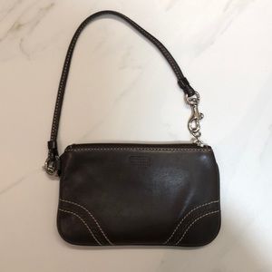 Coach wristlet in brown
